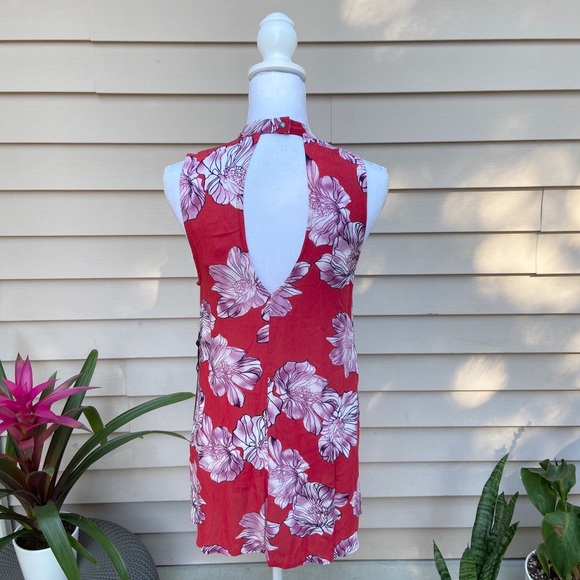 sleeveless floral dress cutout flowy summer spring Easter style forever 21 small - Picture 15 of 16